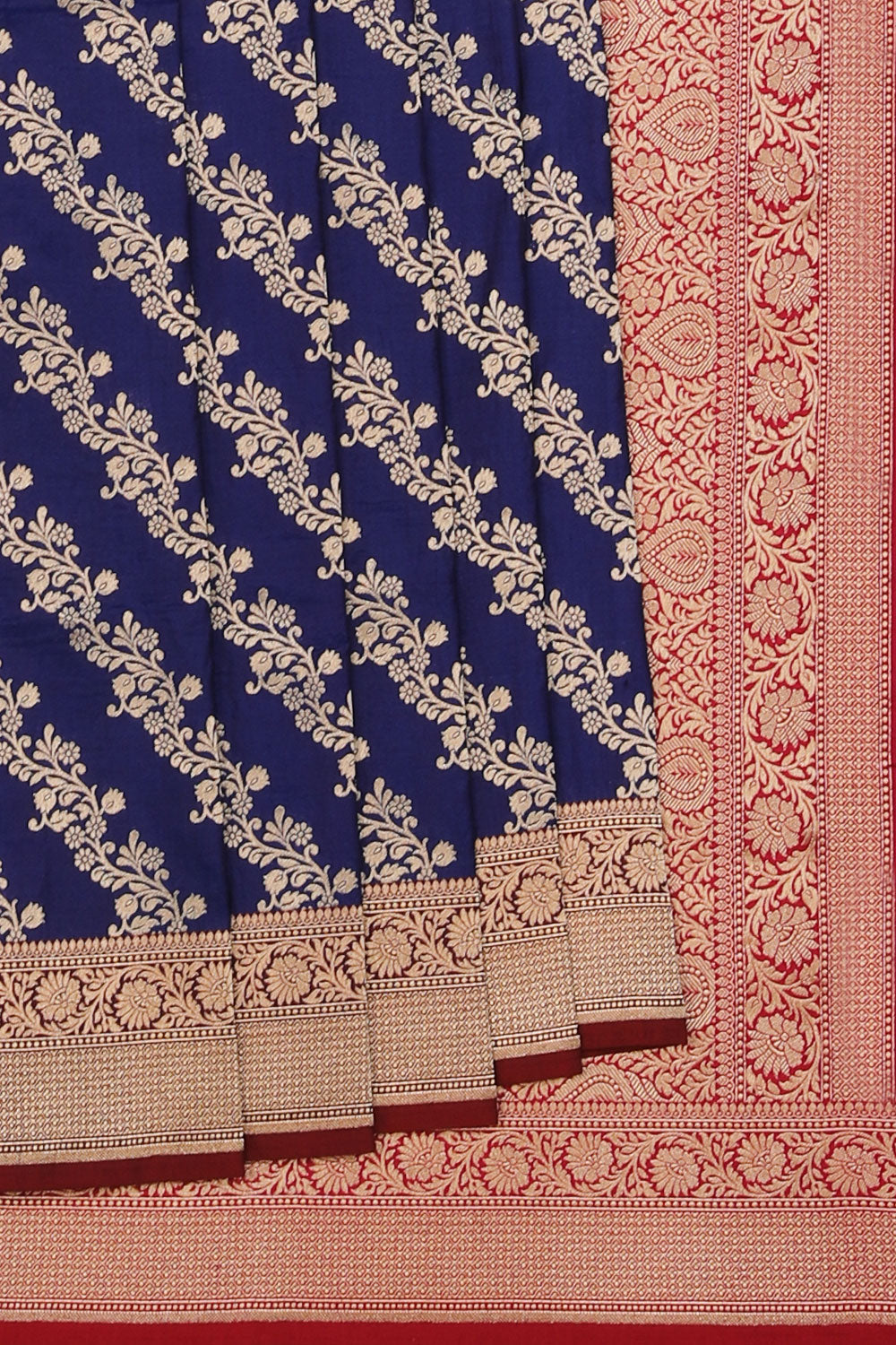 Image of Banarasi Silk Indigo Blue Saree